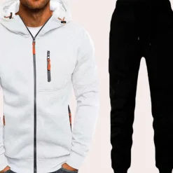 Sets Heren*Plat - Casual herenset met hoodie en broek voor de zomer