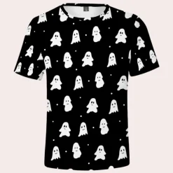 Shirts Heren*Radek - Stoer herenshirt met zomers spookmotief Zwart
