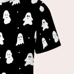 Shirts Heren*Radek - Stoer herenshirt met zomers spookmotief Zwart