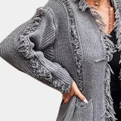 Truien & Vesten Dames*RAQUELA - Trendy Gebreid Zomervest voor Dames Grijs