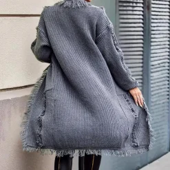 Truien & Vesten Dames*RAQUELA - Trendy Gebreid Zomervest voor Dames Grijs