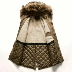 Jassen Heren*RAYMOND - Warm parka jack voor heren Khaki