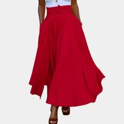 Broeken & Rokken Dames*Reine - Elegante zomerrokken voor dames, perfect voor zonnige dagen Rood