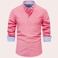 Shirts Heren*Remy - Casual herenoverhemd met lange mouwen voor de zomer