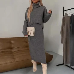 Jurken & Jumpsuits Dames*Ria - Comfortabele Midi-jurk Set voor Dames - Zomerse Stijl