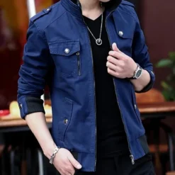 Jassen Heren*Riccardo - Heren alledaags staande kraag Zomerjas