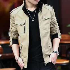 Jassen Heren*Riccardo - Heren alledaags staande kraag Zomerjas