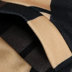 Jassen Heren*RICHARD - Modieuze Geruite Mantel voor Heren Zwart Bruin