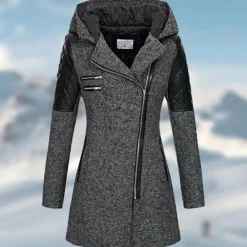 Jassen Dames*Riley - Lange winterjas met capuchon voor dames
