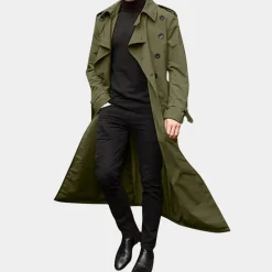 Jassen Heren*Roberion - Lichte zomer trenchcoat voor heren