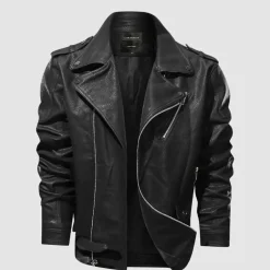 Leren Jassen Heren|Jassen Heren*Robert | Modieus zomerjasje Zwart