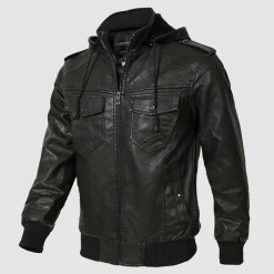 Leren Jassen Heren|Jassen Heren*Robert | Modieus zomerjasje Zwart