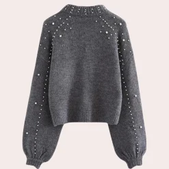 Truien & Vesten Dames*ROCIO - Trendy Zomerse Trui voor Dames Grijs