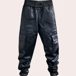 Broeken Heren*ROGELIO - Luxe Zomerse Cargo Broek voor Heren Zwart