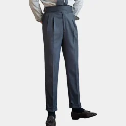 Broeken Heren*Romeo - Klassieke zomer herenbroek met gespen