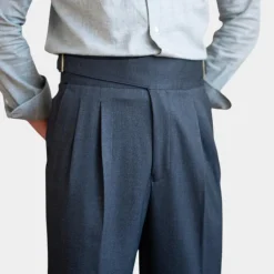 Broeken Heren*Romeo - Klassieke zomer herenbroek met gespen