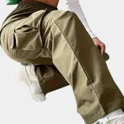 Broeken & Rokken Dames*Romina - Luxe Zomercargobroek voor Dames Legergroen