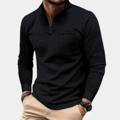 Shirts Heren*Roscoe - Herenoverhemd met lange mouwen en borstzak voor de zomer