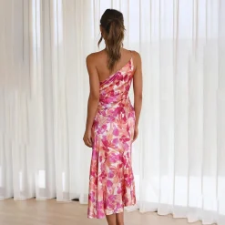 Jurken & Jumpsuits Dames*ROSWITHA - Stijlvolle zomer bloemenjurk Roze