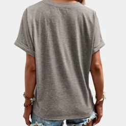 Topjes & Shirts Dames*Roxane - Luchtige zomertop met v-hals voor dames