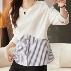 Topjes & Shirts Dames*Rozsika - Stijlvol dameshemd met lange mouwen voor de zomer Wit