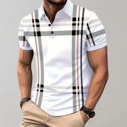 Shirts Heren*Ruben - Stijlvol geruit herenpoloshirt voor de zomer