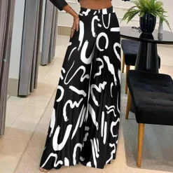 Broeken & Rokken Dames*Ruby - Luchtige damesbroek met artistieke vloeiing en wijde pijpen voor de zomer