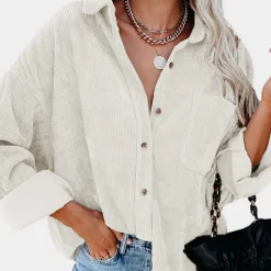 Jassen Dames*Rubyna - Corduroy damesjack voor de zomer