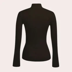 Truien & Vesten Dames*Rudolfa - Dames Comfortabele Hoge Hals Wikkel Trui voor Lente en Zomer Zwart