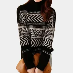 Truien & Vesten Dames*SABINA - Moderne Hoge Hals Trui voor Dames