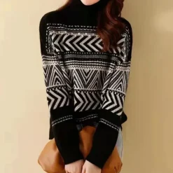 Truien & Vesten Dames*SABINA - Moderne Hoge Hals Trui voor Dames