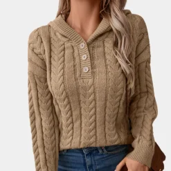 Truien & Vesten Dames*SAMANTHA - Luchtige Gebreide Zomertrui voor Dames Bruin