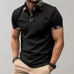 Shirts Heren*Sander - Herenpoloshirt met bloemenprint voor de zomer