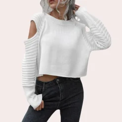 Truien & Vesten Dames*SANDRA - Modieuze Gebreide Zomertop voor Dames