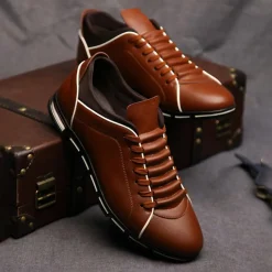 Schoenen Heren*SANJIN - Leren zomersneakers