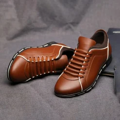 Schoenen Heren*SANJIN - Leren zomersneakers