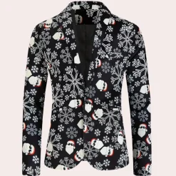 Jassen Heren*SANTIAGO - Luxe Zomerblazer voor Heren Zwart