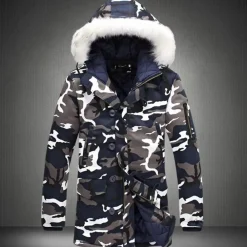 Jassen Heren*SCOTT - Trendy Camouflage Jas met Kap voor Heren