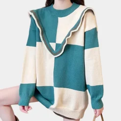 Truien & Vesten Dames*SELGA - Stijlvolle Lente/Zomer Trui voor Dames Blauw