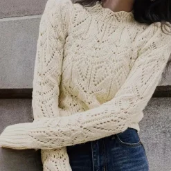 Truien & Vesten Dames*SELMA - Veelzijdige Trui voor Dames Abrikoos