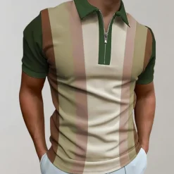 Shirts Heren*Sepp - Zomerse polo shirt met halve rits