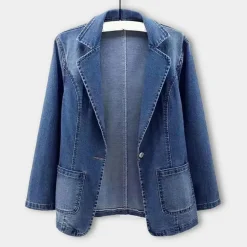 Blazers & Blouses Dames*SERENITY - Modieuze zomerblazer Blauw