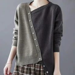 Truien & Vesten Dames*SERINA - Elegante Zomerse Trui voor Dames Koffie