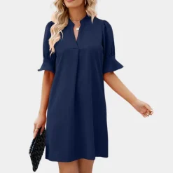 Jurken & Jumpsuits Dames*Shaniel - Elegante damesblousejurk voor de zomer