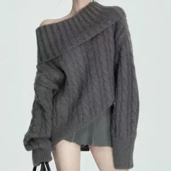 Truien & Vesten Dames*SHELOA - Veelzijdige Lente/Zomer Trui voor Dames Grijs