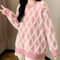 Truien & Vesten Dames*SHERALIN - Elegante Zomerse Trui voor Dames Roze