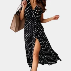 Jurken & Jumpsuits Dames*Shine - Zomerse dames maxi-jurk met v-hals