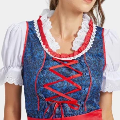 Jurken & Jumpsuits Dames*Sibyl - Tijdloze Zomerse Oktoberfest Dirndl voor dames Blauw