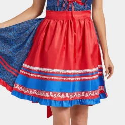 Jurken & Jumpsuits Dames*Sibyl - Tijdloze Zomerse Oktoberfest Dirndl voor dames Blauw