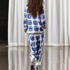 Sets Dames*Sienna - Comfortabele Dames 2-Delige Zomerset Blauw